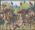 26 августа — Битва при Креси, миниатюра из «Хроник» Жана Фруассара