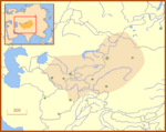 Chagatai Khanate late 13th century locator map.svg