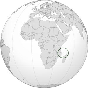 Коморы на карте мира