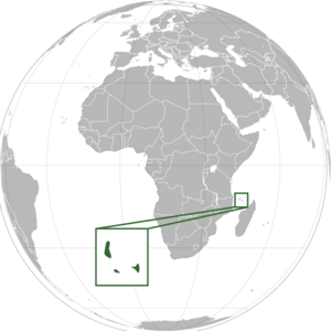 Коморы на карте Африки