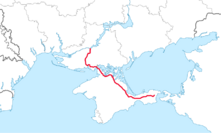 Расположение Северо-Крымского канала на карте