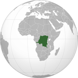 Демократическая Республика Конго на карте мира