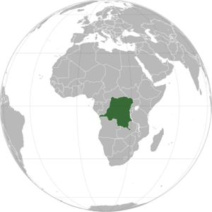 Демократическая Республика Конго на карте Африки