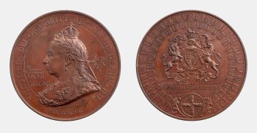Большая бронзовая медаль в честь 60-летия королевы Виктории на престоле в 1897 году