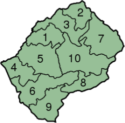 Административное деление Лесото