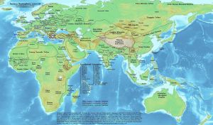 Карта Восточного полушария около 1200 года