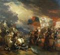 24 августа — Эдуард III пересекает Сомму во время сражения при Бланштаке, картина Бенджамина Уэста