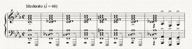 Часть партитуры Концерта № 2 для фортепиано с оркестром Сергея Рахманинова