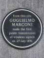 С этого места Маркони 27 июля 1896 года осуществил первую публичную радиосвязь