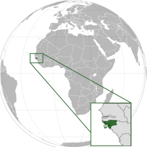 Гвинея-Бисау на карте мира
