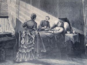 H.C. Andersen på dødslejet på Rolighed 1875.jpg