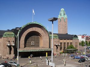Вокзал станции Хельсинки-Центральный, спроектированный Элиэлем Саариненом, Финляндия