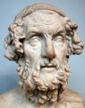 Гомер (жизнь датируется VIII—VII вв. до н. э. (иногда IX в. до н. э.); легендарный древнегреческий поэт-сказитель, создатель эпических поэм «Илиада» и «Одиссея»
