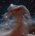 Туманность Конская голова созвездия Ориона, появляющемуся на небе северного полушария зимой. Представляет собой молекулярное облако, состоящее в основном из водорода и пыли.