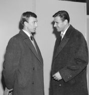 Многолетний капитан сборной СССР Игорь Нетто и Яшин, 1961 год