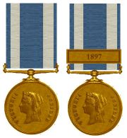 Полицейская медаль Золотого юбилея королевы Виктории 1887 и 1897 годов с застежкой