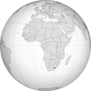 Лесото на карте мира