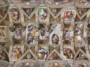Потолок Сикстинской капеллы. 1508—1512, фреска. Ватикан, Рим, Италия