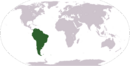 Южная Америка на карте мира