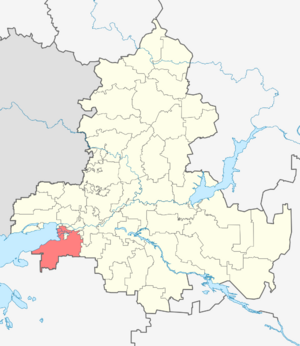Азовский район на карте