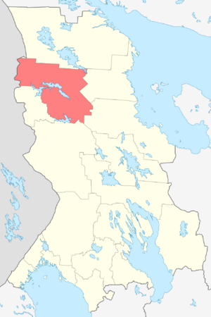 Калевальский район на карте