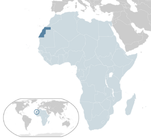 Западная Сахара на карте региона
