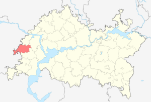 Кайбицкий район на карте