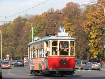 Трамвай МС-1 №1877 в Санкт-Петербурге