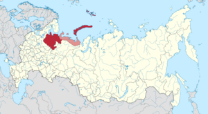 Архангельская область на карте