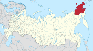 Чукотский автономный округ на карте