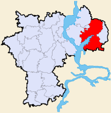 Мелекесский район на карте Ульяновской области