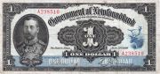 Георг V. Ньюфаундлендская долларовая купюра