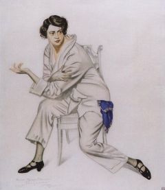 Портрет работы Кустодиева, 1925 год
