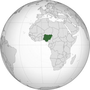 Нигерия на карте мира