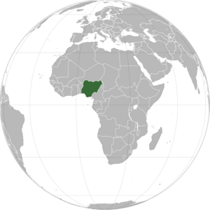 Нигерия на карте Африки