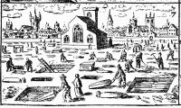 Кладбище в Лондоне во время Великой чумы XVII века.