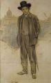 Портрет Пабло Пикассо (автор Ramon Casas), около 1900 г.