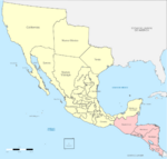 Political divisions of Mexico 1821 (location map scheme).svg