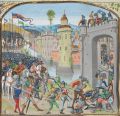26 июля — Битва за Кан, миниатюра XV века