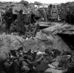 Russian soldiers stand over trench of dead Japanese.jpg