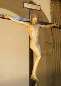 Распятие. 1492—1493, дерево. Церковь Санто-Спирито, Флоренция
