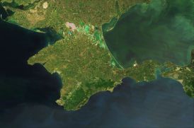 Фотоснимок Крыма со спутника