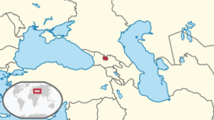 Республика Южная Осетия на карте региона