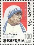 Stamp of Albania - 1997 - Colnect 186173 - Mother Teresa overprinted in silver.jpeg