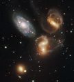 Группа галактик – квинтет Стефана. Группа из пяти галактик в созвездии Пегаса, четыре из которых формируют компактную группу галактик, пятая галактика лишь проецируется на группу.