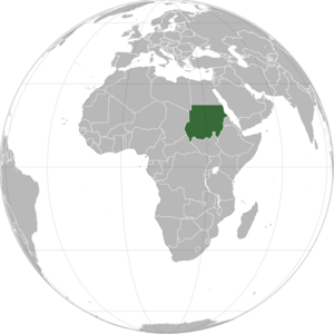 Судан на карте Африки