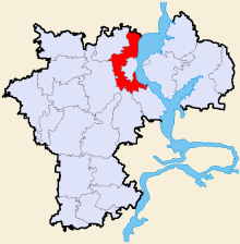 Ульяновский район на карте Ульяновской области