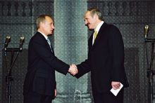 На встрече с Александром Лукашенко (16 января 2001)