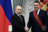 Владимир Путин и Леонид Пасечник