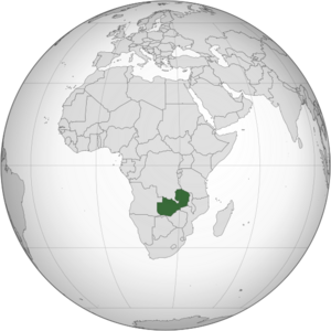 Замбия на карте мира